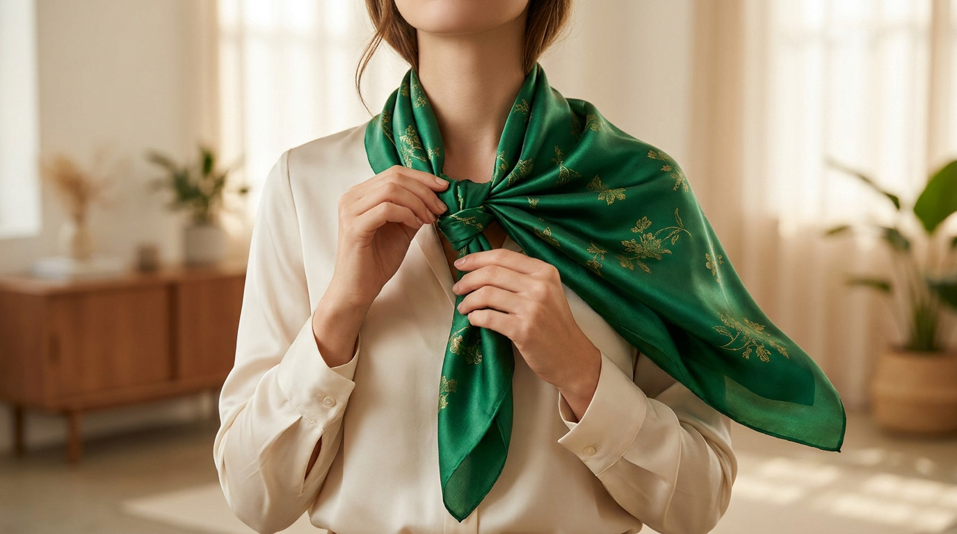 Foulards et carrés de soie : nouer avec style